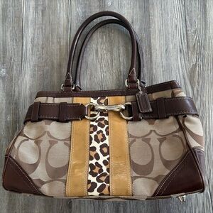 Coach Hampton Shoulder Bag Cheetah